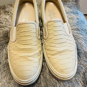 Salvatore Ferragamo Sneakers -Snake style White/cream